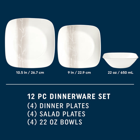 Corelle® Wandering Groves 12-piece Dinnerware Set, Service for 4