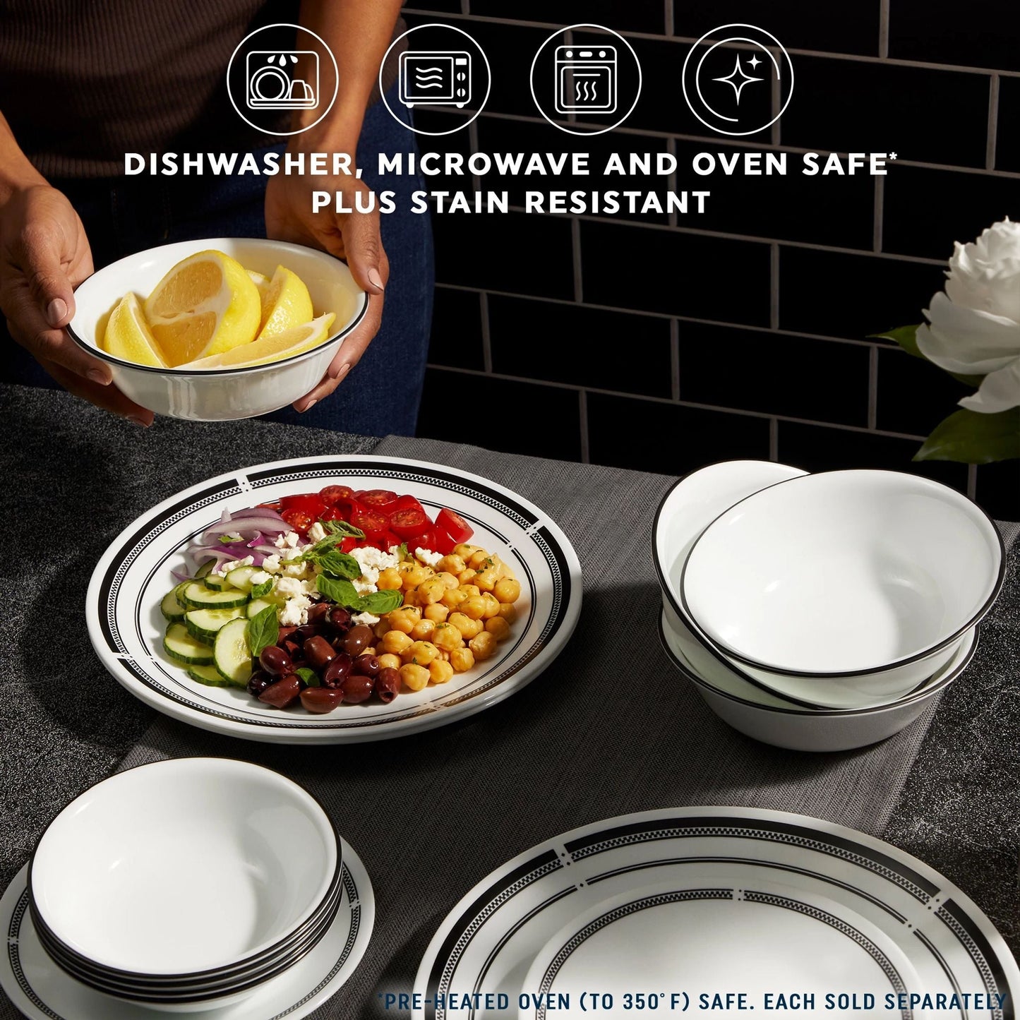 Corelle® Brasserie 10.25" Dinner Plates, 6-pack