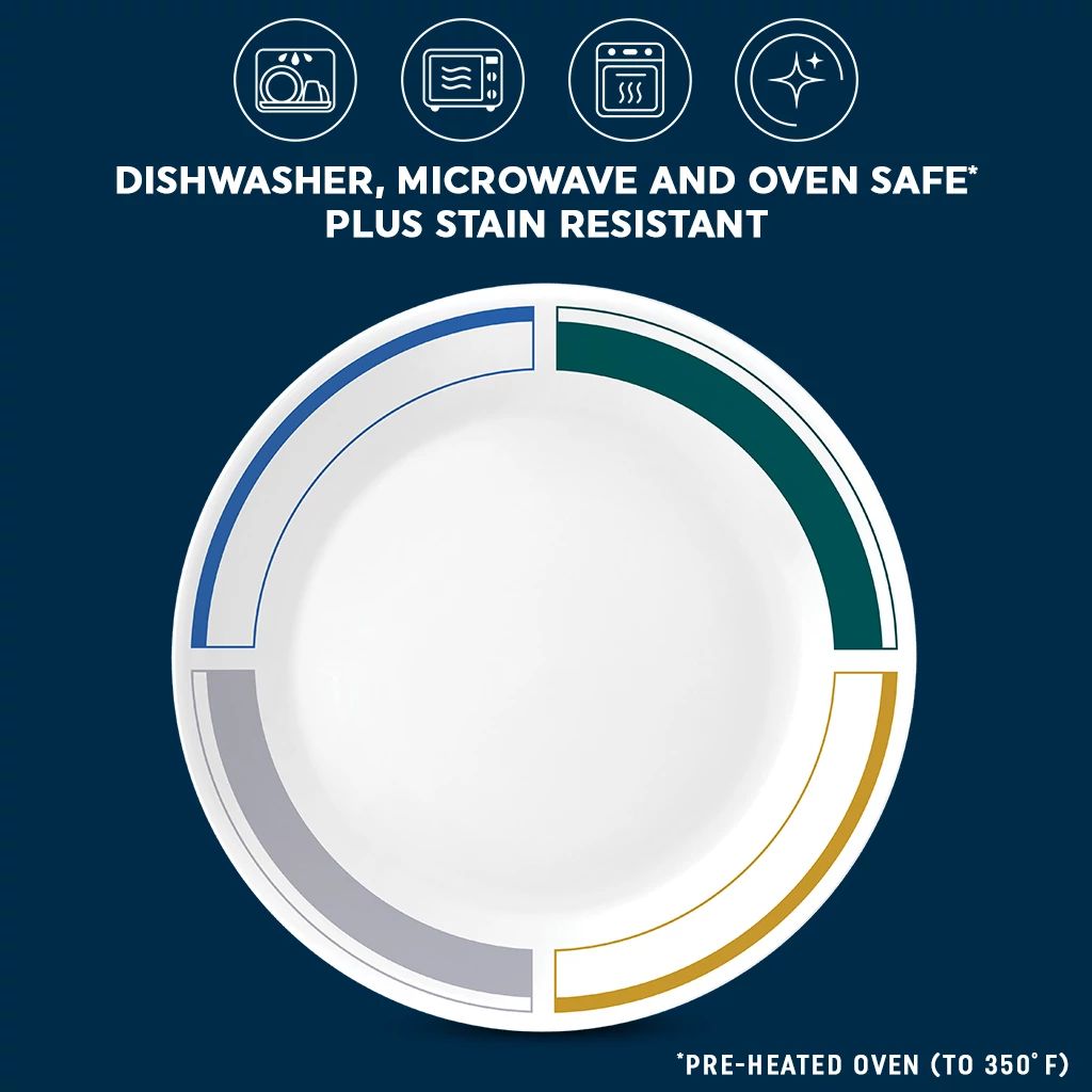 Corelle® Color Block 10.25" Dinner Plate