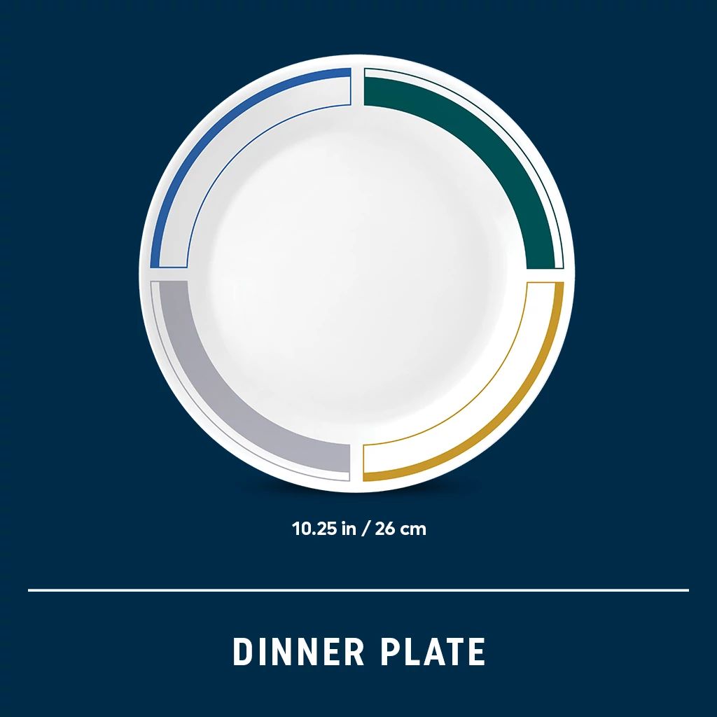 Corelle® Color Block 10.25" Dinner Plate