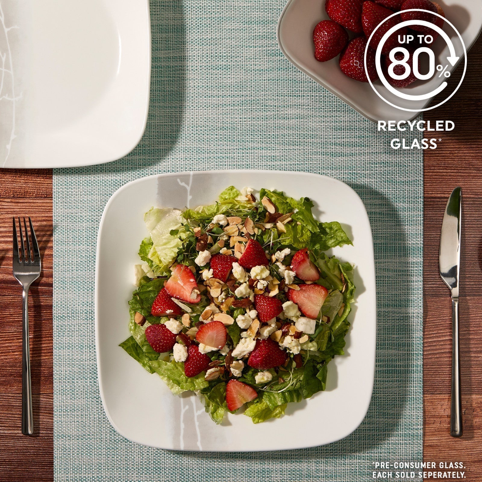 Corelle® Square Wandering Grove 9" Salad Plate