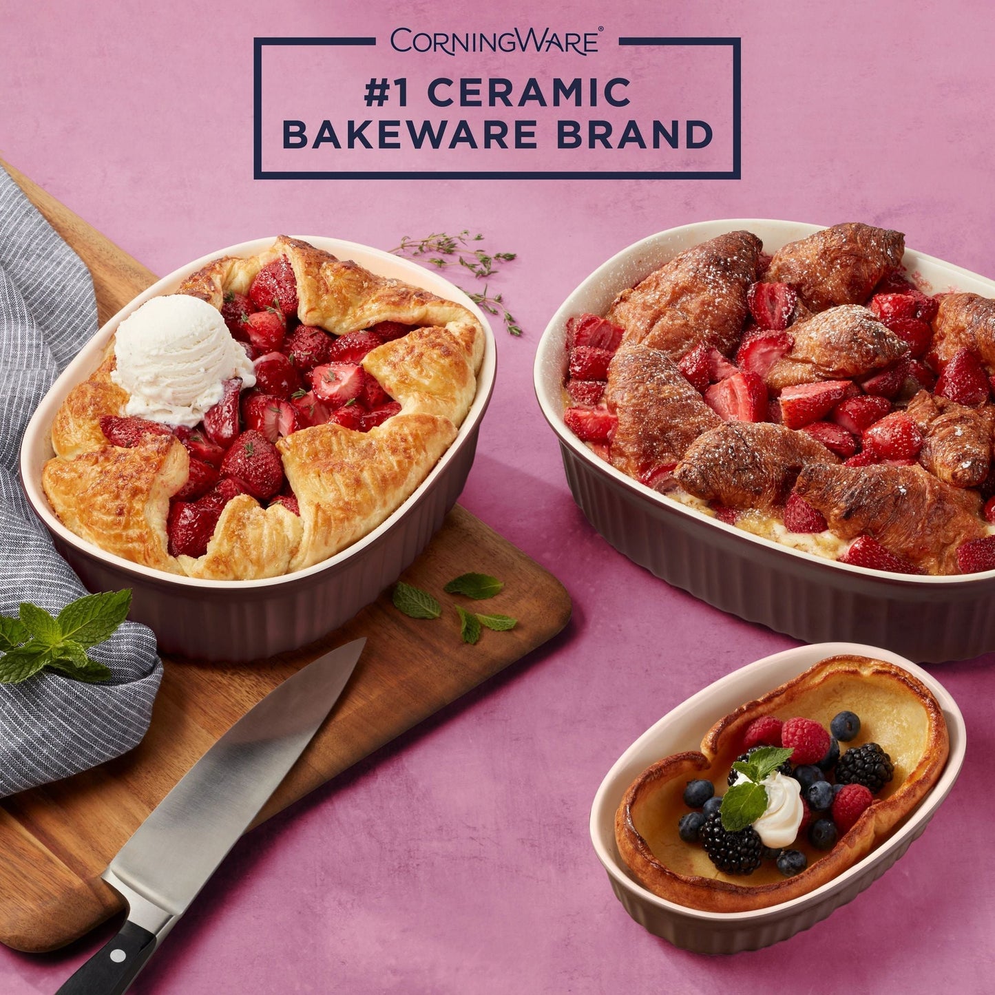 CorningWare® French Colors 6-piece Bakeware Set, Cabernet